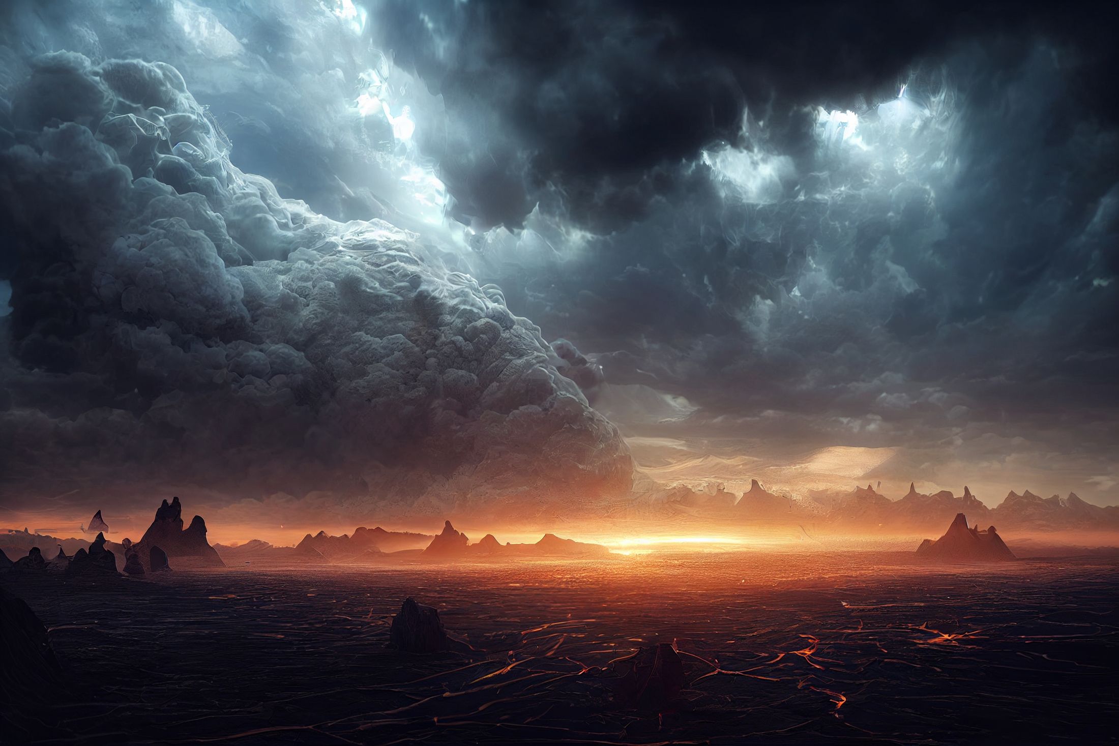 So könnte es im Perm ausgesehen haben: Aktive Vulkane prägten die Landschaft (© Eren Motion, AdobeStock). 